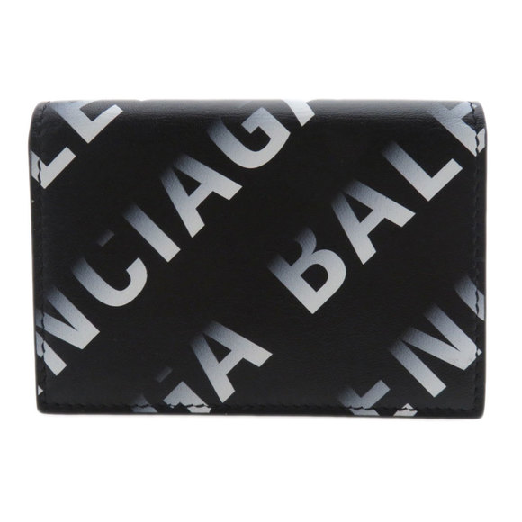 Balenciaga 594312 Motif Wallet Tri-fold Bi-fold Calfskin Women's - Picture 1 of 10